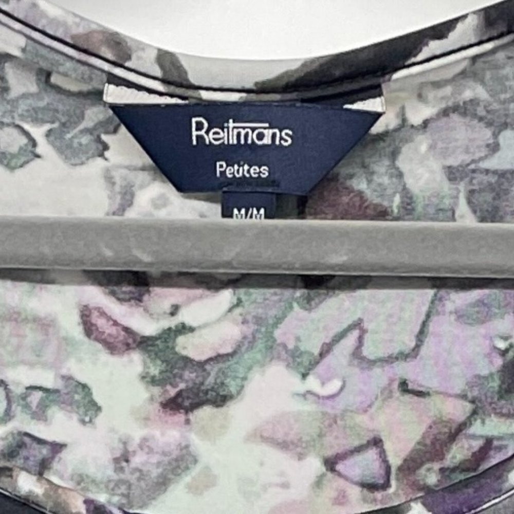 Reitmans petites tiered purple  sleeveless blouse - Picture 3 of 9